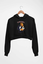 Load image into Gallery viewer, camel cigarette Crop HOODIE FOR WOMEN-Black-Ektarfa.online
