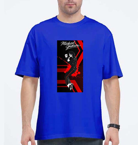 Michael Jackson Oversized T-Shirt for Men-Royal Blue-Ektarfa.online