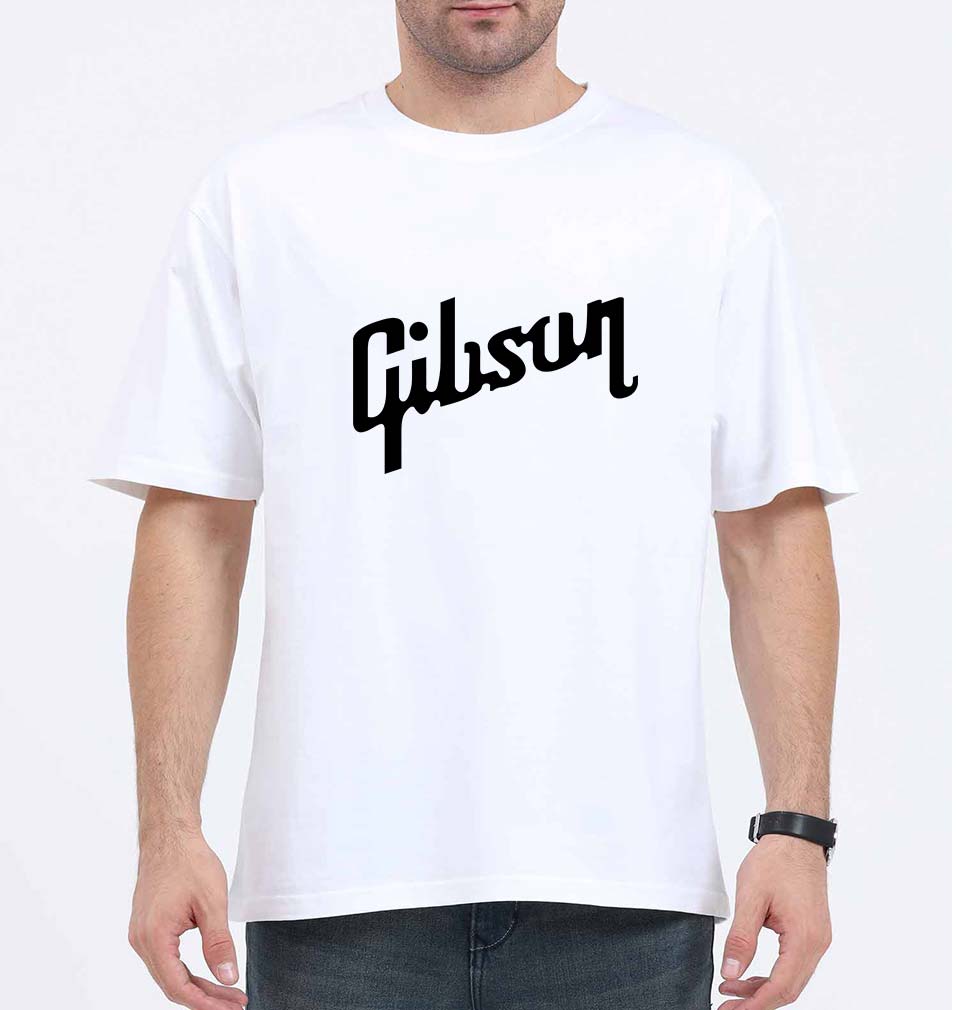 gibson Oversized T-Shirt for Men-White-Ektarfa.online