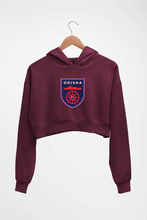 Load image into Gallery viewer, Odisha FC Crop HOODIE FOR WOMEN-Maroon-Ektarfa.online
