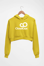 Load image into Gallery viewer, CloudOps Crop HOODIE FOR WOMEN-Mustard Yellow-Ektarfa.online

