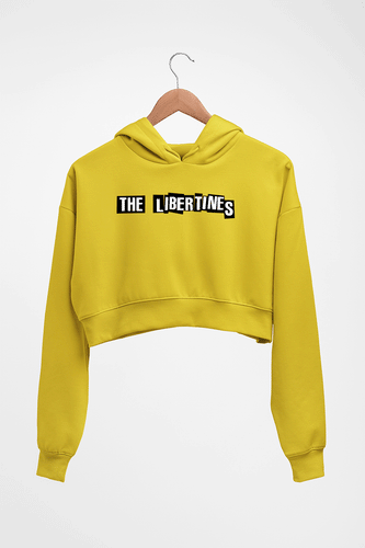 libertines Crop HOODIE FOR WOMEN-Mustard Yellow-Ektarfa.online