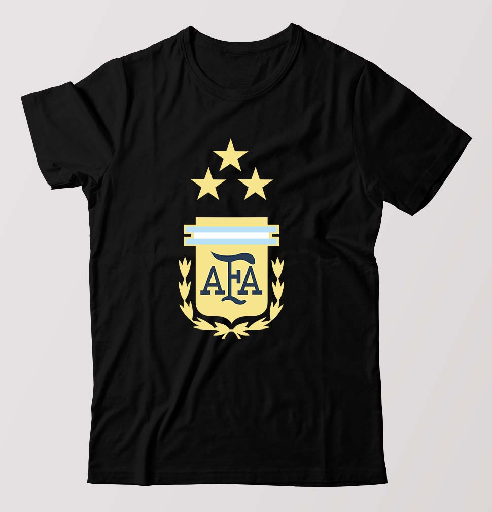 Argentina Football T-Shirt for Men-Black-Ektarfa.online