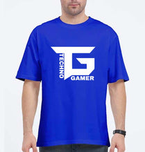 Load image into Gallery viewer, Techno Gamer Oversized T-Shirt for Men-Royal Blue-Ektarfa.online
