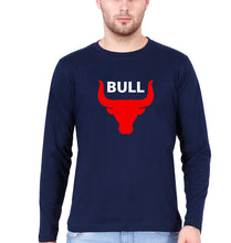 Load image into Gallery viewer, Bull Full Sleeves T-Shirt for Men-Navy Blue-Ektarfa.online
