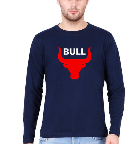 Bull Full Sleeves T-Shirt for Men-Navy Blue-Ektarfa.online