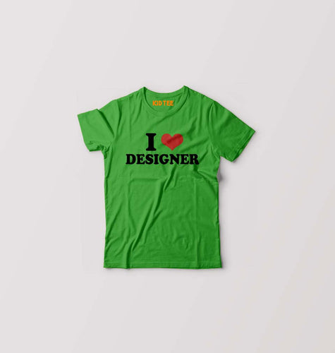 I LOVE DESIGNER T-Shirt for Boy/Girl-Flag Green-Ektarfa.online
