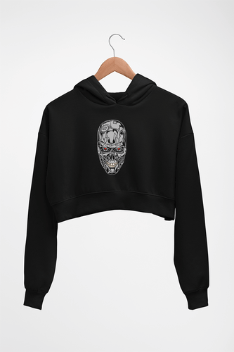 terminator Crop HOODIE FOR WOMEN-Black-Ektarfa.online