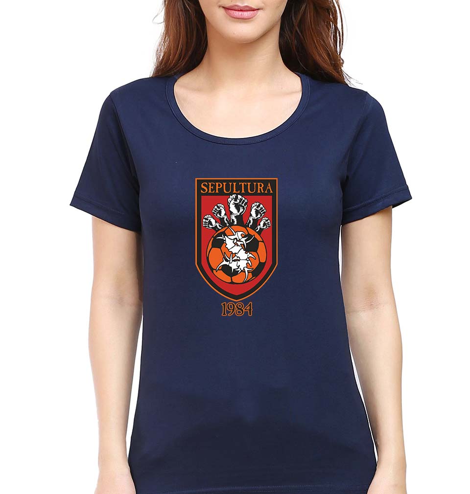 Sepultura T-Shirt for Women-Navy Blue-Ektarfa.online