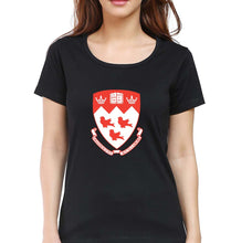 Load image into Gallery viewer, McGill University T-Shirt for Women-Black-Ektarfa.online
