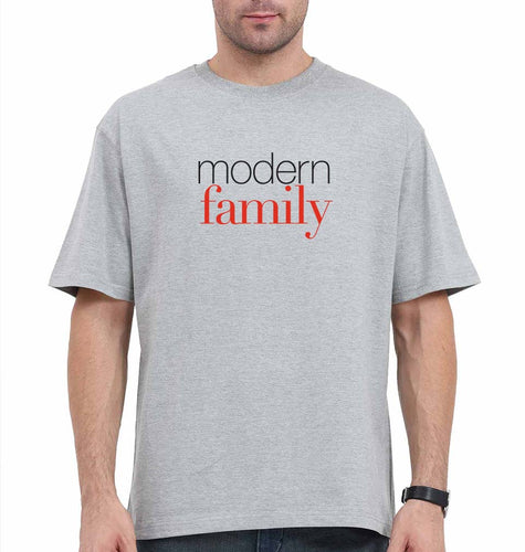 modern family Oversized T-Shirt for Men-Grey-Ektarfa.online
