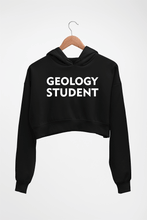 Load image into Gallery viewer, Geology Student Crop HOODIE FOR WOMEN-Black-Ektarfa.online

