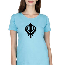 Load image into Gallery viewer, sikh T-Shirt for Women-SkyBlue-Ektarfa.online
