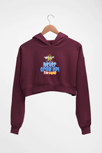 Load image into Gallery viewer, fun squad Crop HOODIE FOR WOMEN-Maroon-Ektarfa.online
