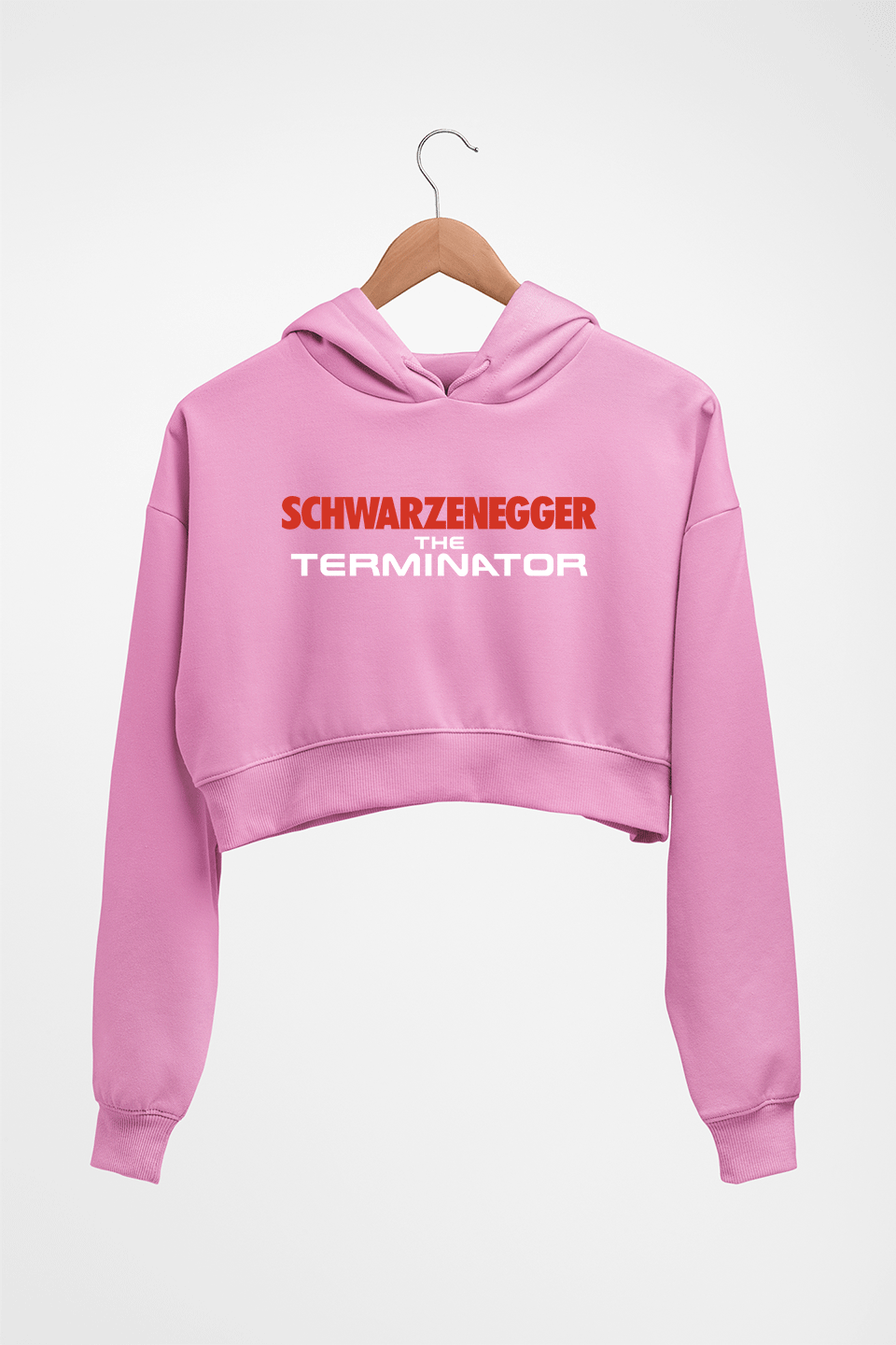terminator Crop HOODIE FOR WOMEN-Light Baby Pink-Ektarfa.online