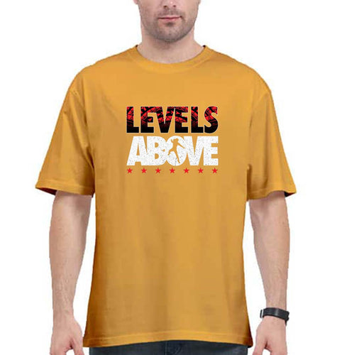 levels above roman reigns Oversized T-Shirt for Men-Golden Yellow-Ektarfa.online