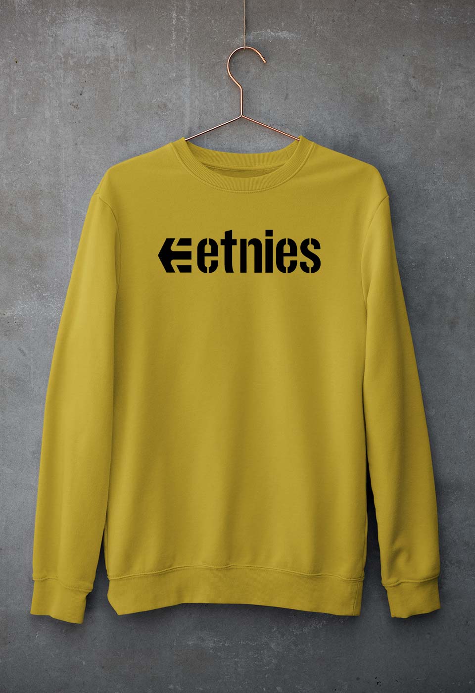 etnies Sweatshirt for Men/Women-Mustard Yellow-Ektarfa.online