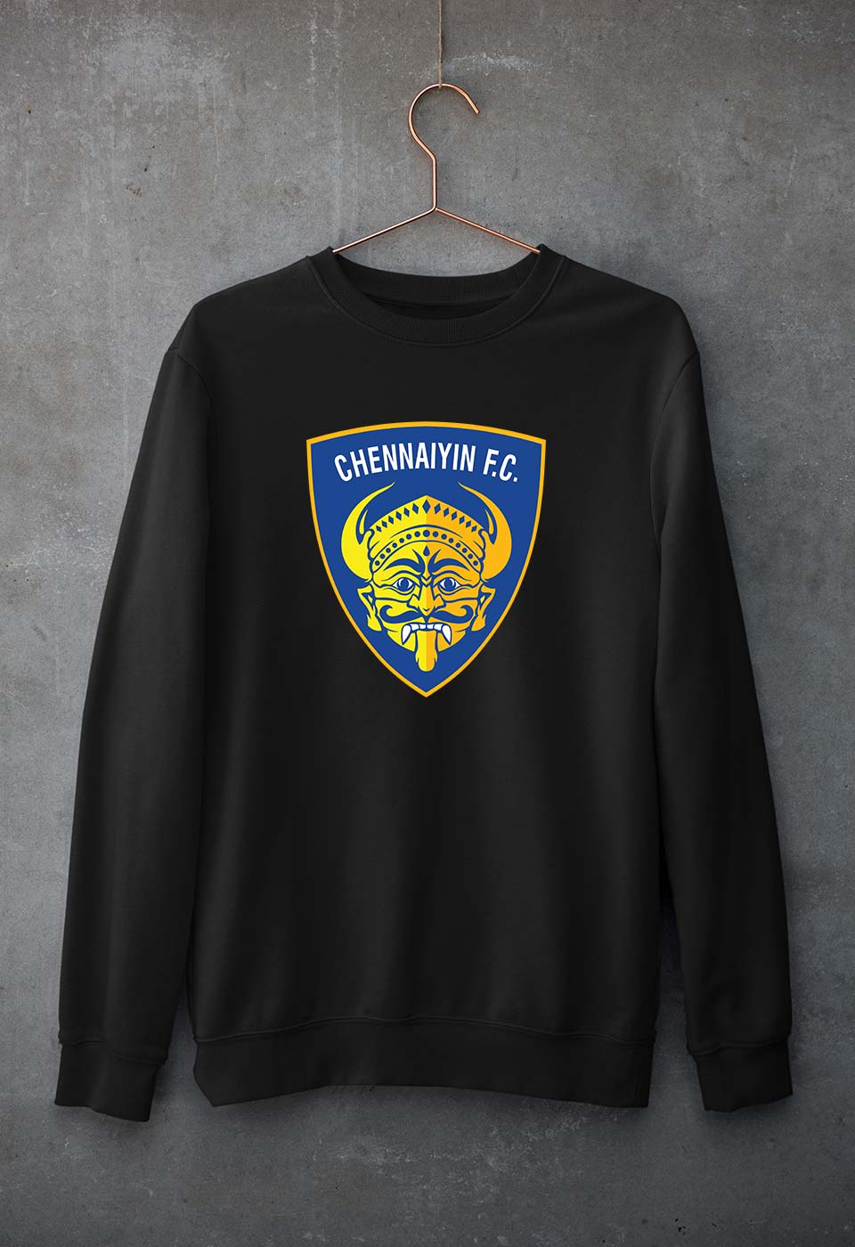 chennaiyin FC Sweatshirt for Men/Women-Black-Ektarfa.online
