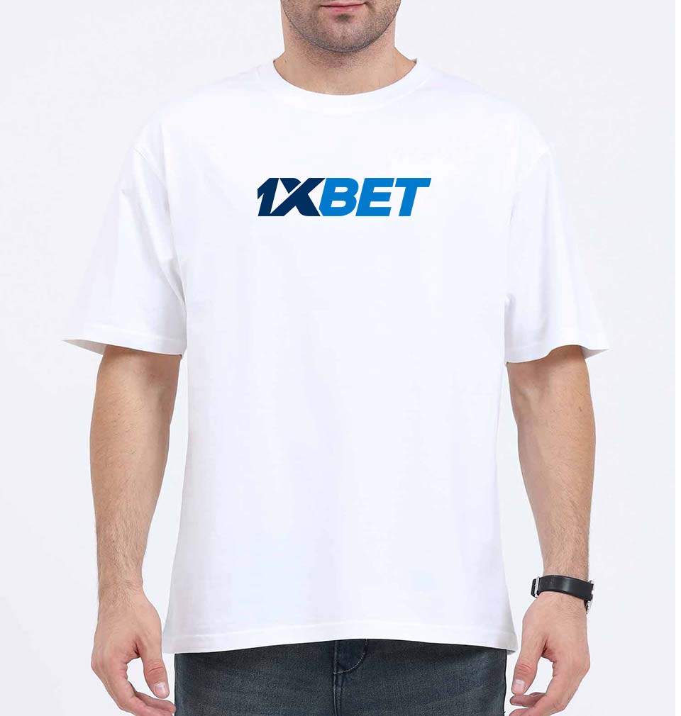 1XBet Oversized T-Shirt for Men-White-Ektarfa.online