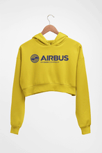Load image into Gallery viewer, Airbus Crop HOODIE FOR WOMEN-Mustard Yellow-Ektarfa.online
