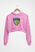 Load image into Gallery viewer, chennaiyin FC Crop HOODIE FOR WOMEN-Light Baby Pink-Ektarfa.online
