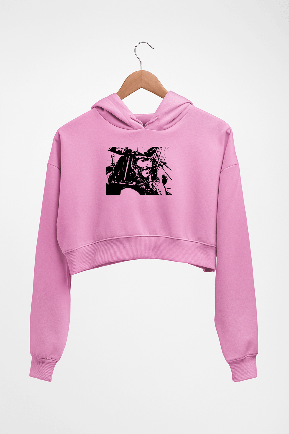 jack sparrow Crop HOODIE FOR WOMEN-Light Baby Pink-Ektarfa.online