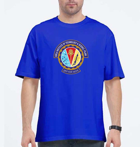 bits pilani Oversized T-Shirt for Men-Royal Blue-Ektarfa.online