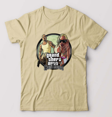 Grand Theft Auto (GTA) T-Shirt for Men-Beige-Ektarfa.online