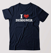 Load image into Gallery viewer, I LOVE DESIGNER T-Shirt for Men-Navy Blue-Ektarfa.online
