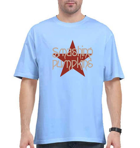 Smashing Pumpkins Oversized T-Shirt for Men-Baby Blue-Ektarfa.online
