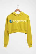 Load image into Gallery viewer, Cognizant Crop HOODIE FOR WOMEN-Mustard Yellow-Ektarfa.online
