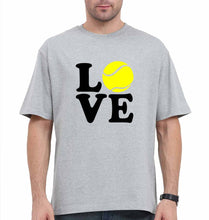 Load image into Gallery viewer, Love Tennis Oversized T-Shirt for Men-Grey-Ektarfa.online
