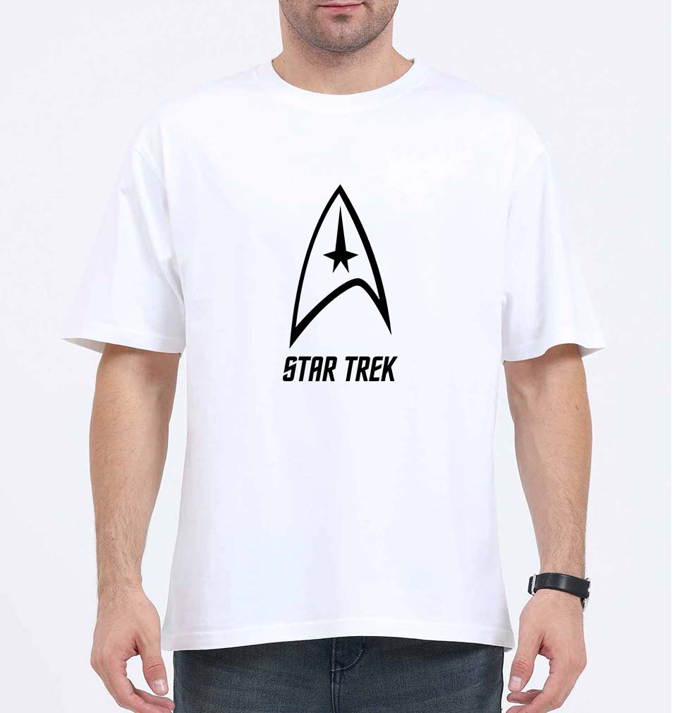 star trek Oversized T-Shirt for Men-White-Ektarfa.online