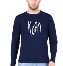 Load image into Gallery viewer, Korn Full Sleeves T-Shirt for Men-Navy Blue-Ektarfa.online
