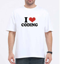 Load image into Gallery viewer, I LOVE CODING Oversized T-Shirt for Men

