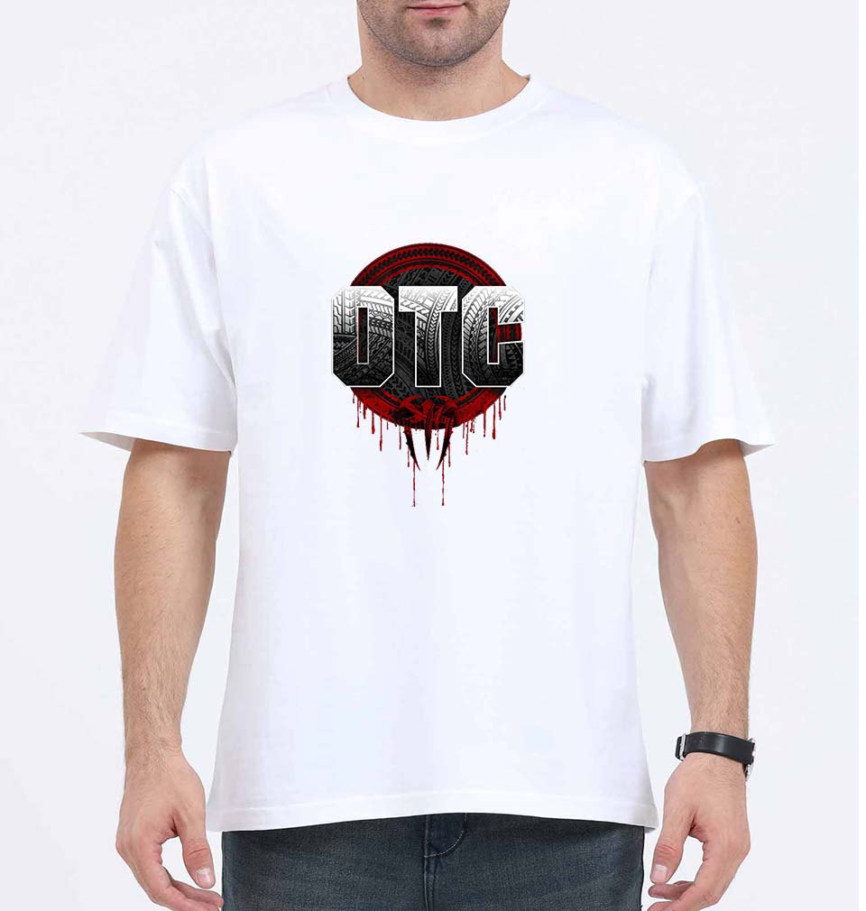 otc roman reigns WWE Oversized T-Shirt for Men-White-Ektarfa.online