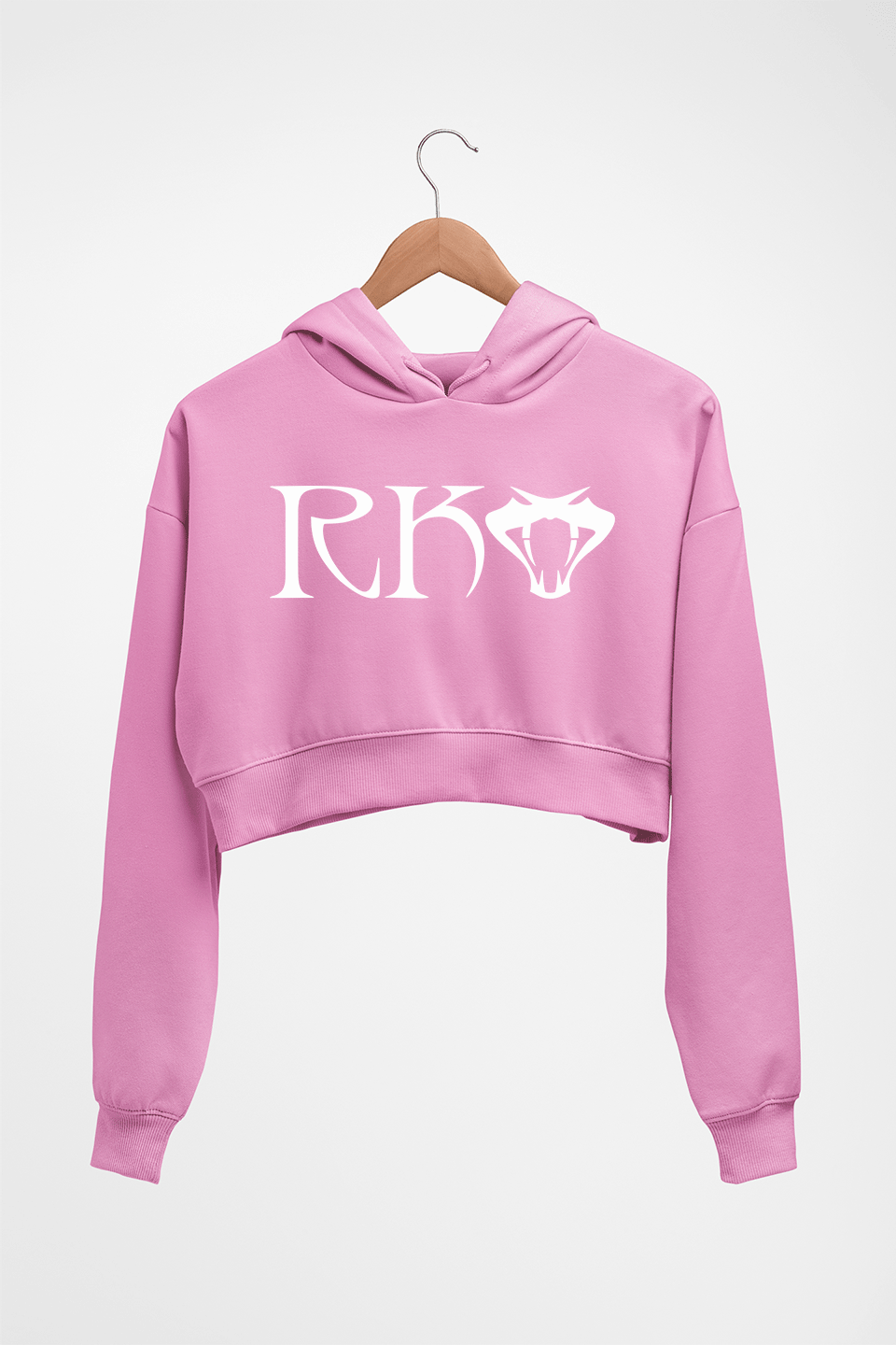 Randy Orton Crop HOODIE FOR WOMEN-Light Baby Pink-Ektarfa.online