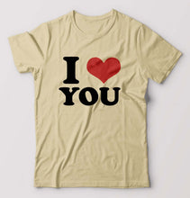 Load image into Gallery viewer, I LOVE YOU T-Shirt for Men-Grey Melange-Ektarfa.online
