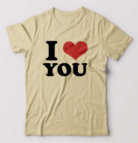 I LOVE YOU T-Shirt for Men-Grey Melange-Ektarfa.online