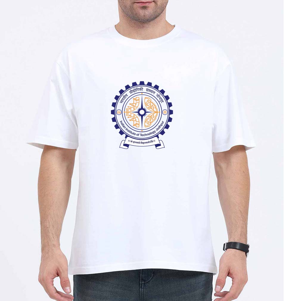 iit jodhpur Oversized T-Shirt for Men-White-Ektarfa.online