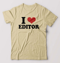 Load image into Gallery viewer, I LOVE EDITOR T-Shirt for Men-Beige-Ektarfa.online
