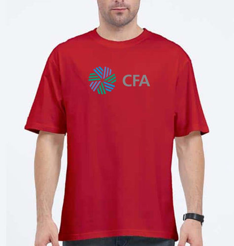 CFA Oversized T-Shirt for Men-Red-Ektarfa.online