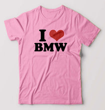 Load image into Gallery viewer, I LOVE BMW T-Shirt for Men-Light Baby Pink-Ektarfa.online
