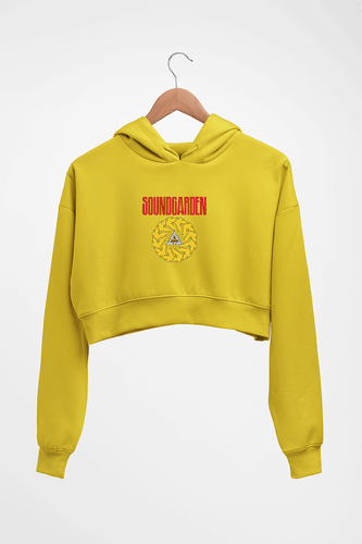 Soundgarden Crop HOODIE FOR WOMEN-Mustard Yellow-Ektarfa.online