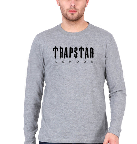 Trapstar Full Sleeves T-Shirt for Men-Grey Melange-Ektarfa.online