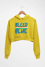 Load image into Gallery viewer, bleed blue Crop HOODIE FOR WOMEN-Mustard Yellow-Ektarfa.online
