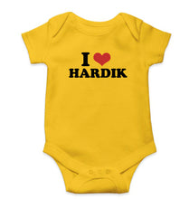 Load image into Gallery viewer, I LOVE HARDIK Romper For Baby Boy/Girl-Yellow-Ektarfa.online

