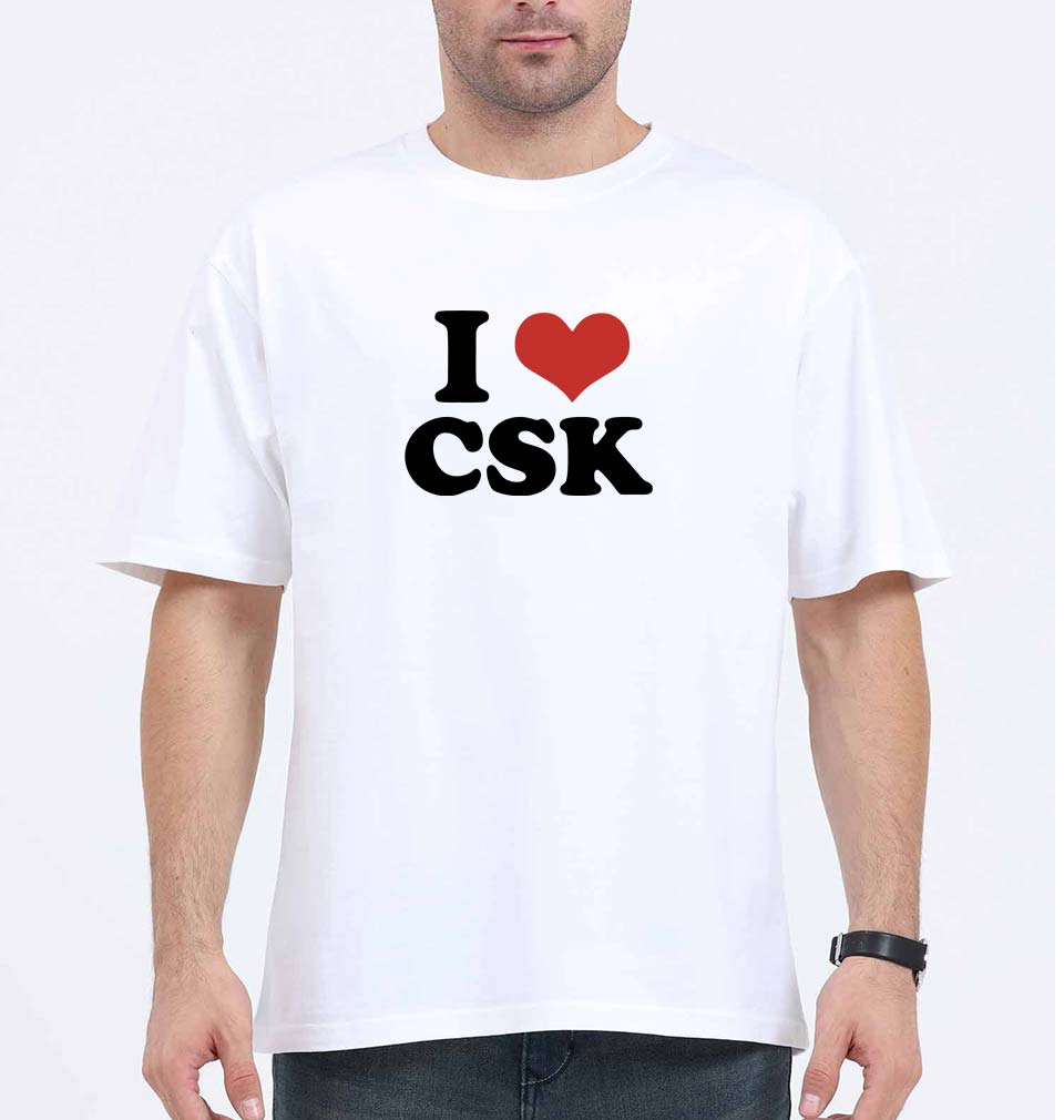 I LOVE CSK Oversized T-Shirt for Men