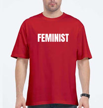 Load image into Gallery viewer, feminist Oversized T-Shirt for Men-Red-Ektarfa.online
