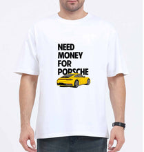 Load image into Gallery viewer, Porsche (Need Money) Oversized T-Shirt for Men-White-Ektarfa.online
